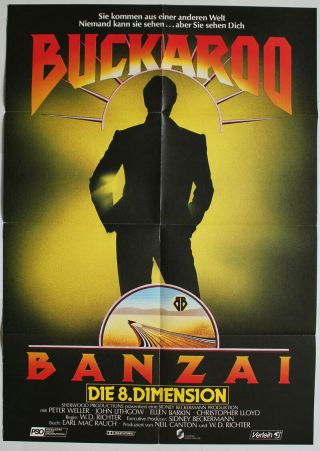 Adventures Of Buckaroo Banzai Sci Fi German Movie Poster Peter Weller