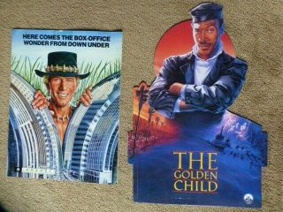 The Golden Child And Crocodile Dundee Video Store Advertising