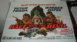 Race With The Devil 30 X 40 Uk Movie Poster Warren Oates Peter Fonda Lara Parker