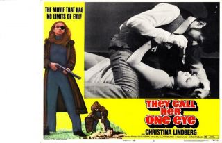 They Call Her One Eye 1974 Release Lobby Card Cult Classic Lindberg
