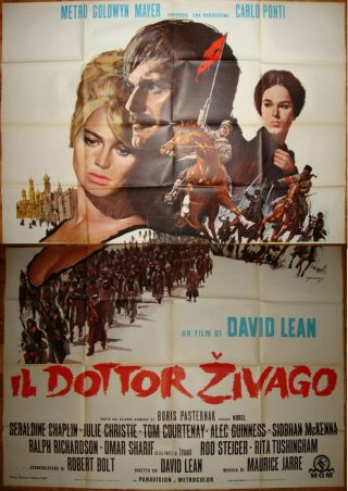 Doctor Zhivago - David Lean - Julie Christie - Omar Sharif - G.  Chaplin - Italian 4sh