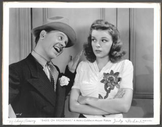 Judy Garland Mickey Rooney " Babes On Broadway " 1941 Vintage Photo