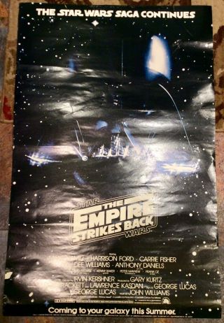Rare Vintage Star Wars George Lucas Poster 1983 The Empire Strikes Back Movie