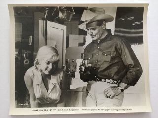 Vintage Movie B&w Photo Of Marilyn Monroe,  Clark Gable In The Misfits