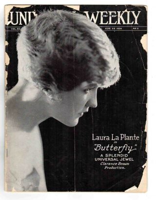 Universal Weekly Aug 23,  1924 Vol: 20 2,  Reginald Denny & Laura La Plante