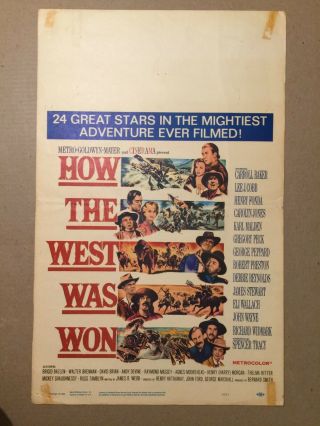 How The West Was Won 1964 Movie Poster John Wayne James Stewart Henry Fonda