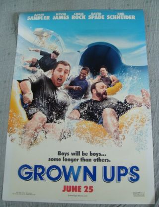 Grown Ups Movie Poster Adam Sandler Chris Rock Ds One Sheet Advance