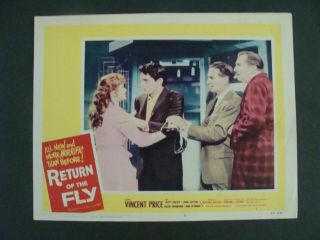 Return Of The Fly Lobby Card 2 Vincent Price 1959