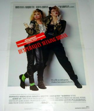 Madonna Desperately Seeking Susan Movie Video One Sheet Poster 1985 Arquette