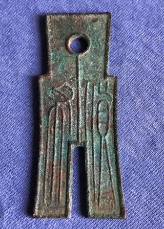 China Ancient Zhou Dynasty Warring States Bronze Spade Coin Length 56.  68 Mm
