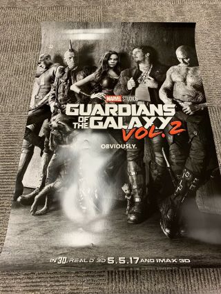 Guardians Of The Galaxy Vol.  2 Movie Poster Double Sided Mirror 27x40