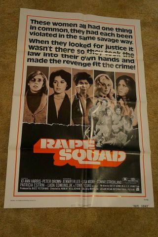 Rape Squad Act Of Vengeance Aip One Sheet 1974