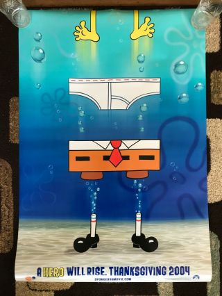 Spongebob Squarepants The Movie Movie Poster 27x40 Ds U.  S.  Advance 2004