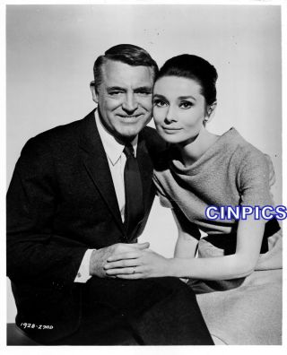 Cary Grant,  Audrey Hepburn In 1963 " Charade " Vintage 8x10 Photo