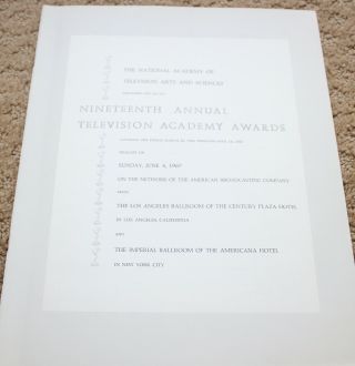 19th National Academy Of Television Arts And Sciences Awards Program Emmy Annual