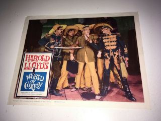 Harold Lloyd World Of Comedy Movie Lobby Card Poster Silent Film Star