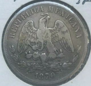1870 Pi O Mexico 50 Centavos - Scarce San Luis Potosi