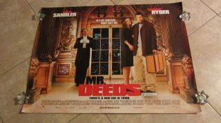 Mr Deeds Movie Poster Adam Sandler Poster,  Winona Ryder Poster