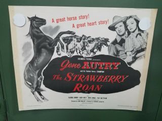 R1954 The Strawberry Roan Half Sheet Poster Gene Autry Western Musical