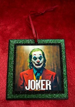 Joker Movie Glitter Glitter Ornament Christmas Dc Comics
