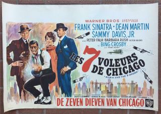 Robin And The 7 Hoods (1964) 14x22 Movie Poster - Belgium - Frank Sinatra,  Rat Pack