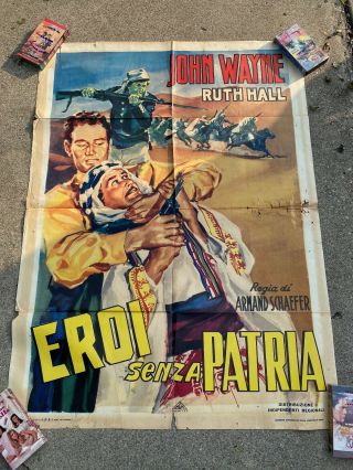 1933 The Three Musketeers Orig.  Italian Movie Poster 2fogli 39 X 55 " John Wayne