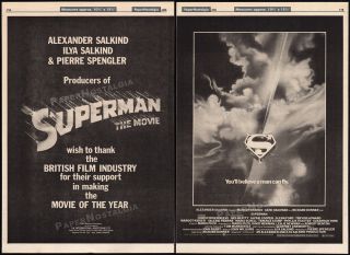 Superman: The Movie_original 1979 Trade Print Ad Promo / Poster_richard Donner
