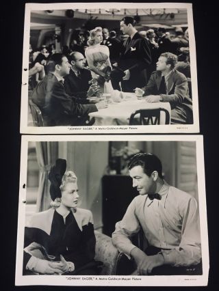 1943 Two Robert Taylor Lana Turner In Mgm " Johnny Eager " 8x10 Photos