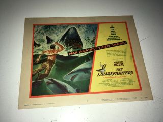 Sharkfighters Orig Movie Lobby Card Poster Us Navy Divers World War 2 Ww Action