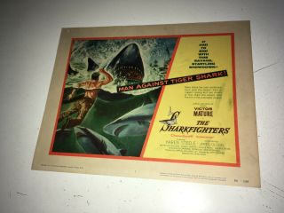 SHARKFIGHTERS Orig Movie Lobby Card Poster US Navy Divers World War 2 WW Action 2