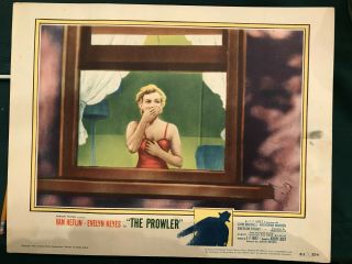 The Prowler 1951 United Artists 11x14 " Crime Lobby Card Evelyn Keyes
