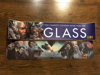X - Men First Class & Glass 5 " X 25 " Large Movie Theater Mylar Posters 5x25