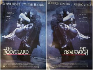 Movie Poster The Bodyguard (1992) Double Sided 27x40 " 1 Sheet Whitney Houston