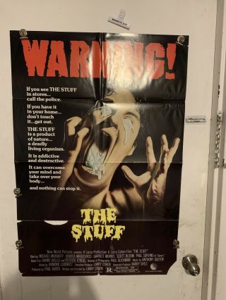 The Stuff 1985 Us One Sheet Movie Poster Rare Horror Poor Condintion