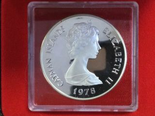 1978 Cayman Islands 50 Dollars Commemorative Proof Silver Coin