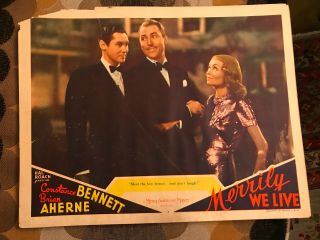 Merrily We Live 1938 Mgm Lobby Card Constance Bennett Brian Aherne Phillip Reed