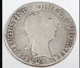 Mexico Coin Empire Agustin Iturbide 2 Reales 1823 Silver