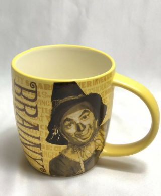 Hallmark The Wizard Of Oz Scarecrow Brainy Yellow Ceramic Coffee Cup Mug Glass