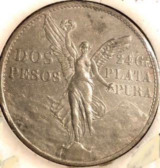 1921 Mexico 2 Pesos Centennial Of Independence Scarce Hi Grade