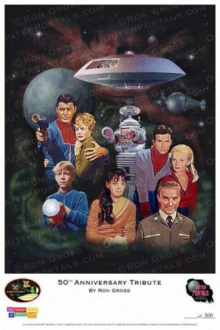 Lost In Space 50th Anniversary Tribute Poster By Ron Gross 14prg01