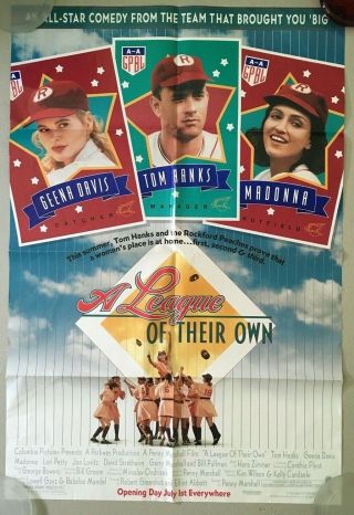 Madonna - A League Of Their Own - 2sided Movie Poster - 27x40 " - Folded - Usa