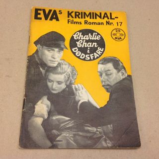 Charlie Chan In Paris Warner Oland 1935 Danish Movie Novel " Evas Kriminal Films "