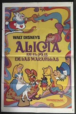 Walt Disney Animation Alice In Wonderland Psychedelic Art Movie Poster 2470