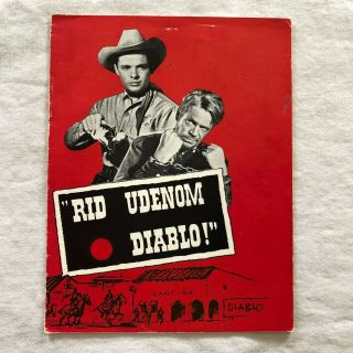 Ride Clear Of Diablo Audie Murphy,  Susan Cabot Vintage 1954 Danish Movie Program