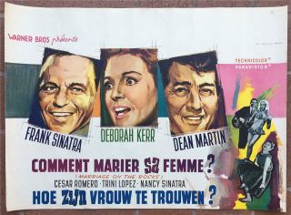 Marriage On The Rocks 1965 14x22 Movie Poster - Belgium - Frank Sinatra,  Dean Martin