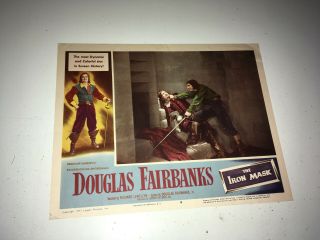 Iron Mask Orig Movie Lobby Card Poster Douglas Fairbanks Adventure R51 Silent 6