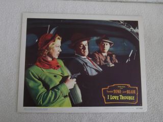 I Love Trouble Orig.  Film Noir Lobby Card 4 - 1947 Very Fine Cond.