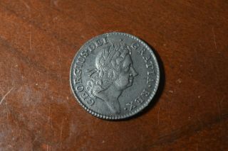1723 Ireland George I Hibernia Copper Half Penny Coin