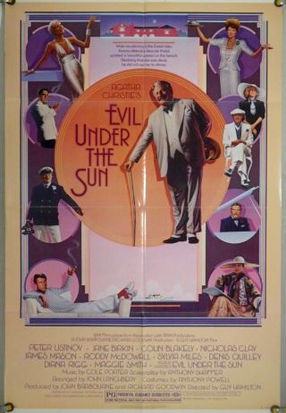 Evil Under The Sun Ff Orig 1sh Movie Poster Peter Ustinov Jane Birkin (1982)