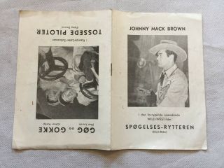 The Ghost Rider Johnny Brown,  Laurel & Hardy Flying D 1943 Danish Movie Program 2